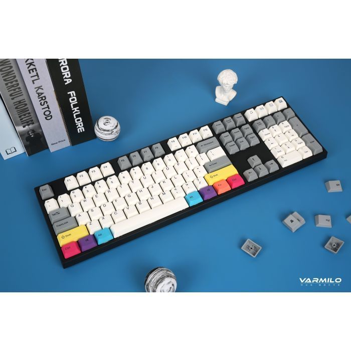 Клавиатура Varmilo APT108 CMYK Daisy L Wireless White Led UA (A93A024F9A5A17A007) изображение 3