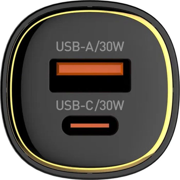 Зарядное устройство LDNIO 1xUSB-C PD30W + 1xUSB QC3.0 60W car adapter black (C103) изображение 6