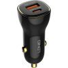 Зарядное устройство LDNIO 1xUSB-C PD30W + 1xUSB QC3.0 60W car adapter black (C103)