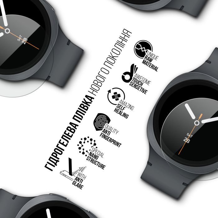 Пленка защитная Armorstandart Matte hydrogel Samsung Galaxy Watch 8 40mm 6 pcs (ARM92102) изображение 2