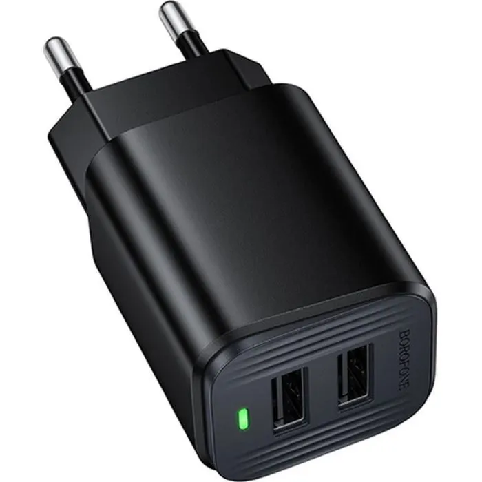 Зарядное устройство BOROFONE BAS81A 2xUSB 10.5W black (6941991126628)