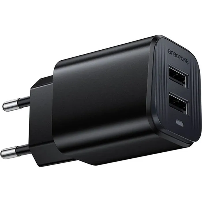 Зарядное устройство BOROFONE BAS81A 2xUSB 10.5W black (6941991126628) изображение 2