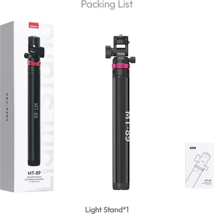 Штатив Ulanzi Vijim MT-89 Quick-Release Light Stand with Cold Shoe Mount (T082) изображение 8