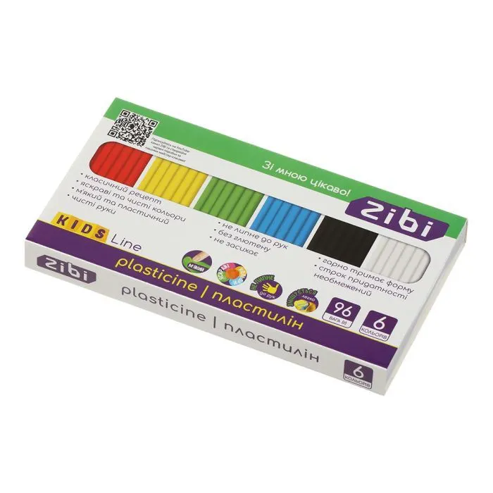 Пластилин ZiBi KIDS Line 6 кольорів, 96 г (ZB.6271) изображение 2