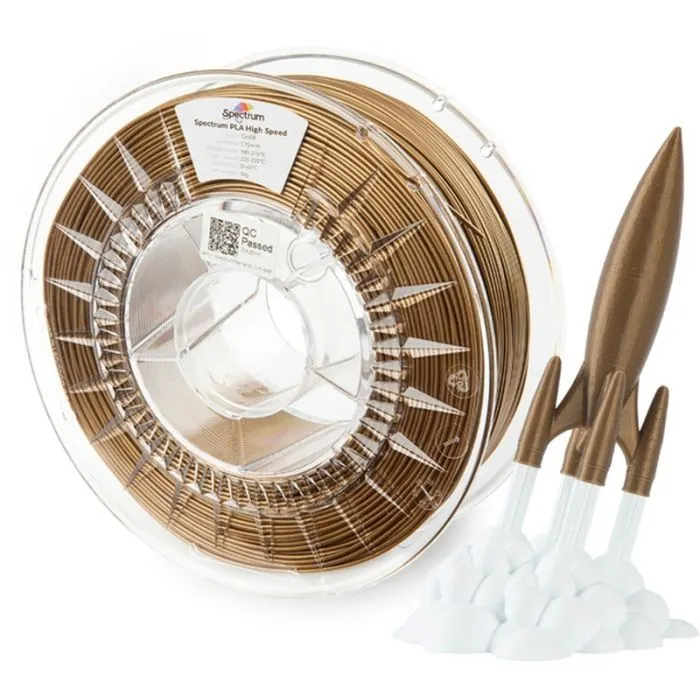 Пластик для 3D-принтера Spectrum PLA HS Premium 1.75mm 1kg Gold (81065) зображення 3