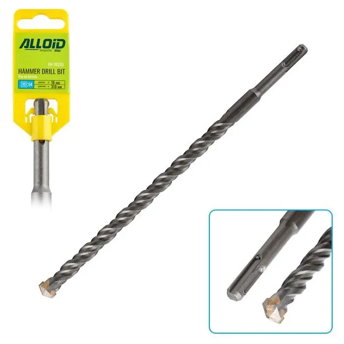 Бур Alloid по бетону, SDS-plus, S4, 16310мм (FH-16310)
