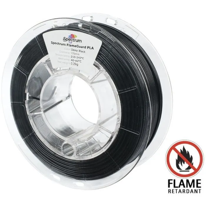 Пластик для 3D-принтера Spectrum PLA FlameGuard 1.75mm 0.25kg Black, Midnight (81447)