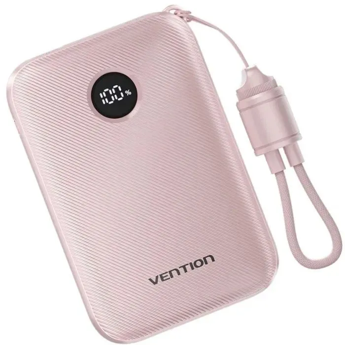 Батарея универсальная Vention 10000mAh, 22.5W, PD, QC, Pink (FKAP0-C) изображение 3
