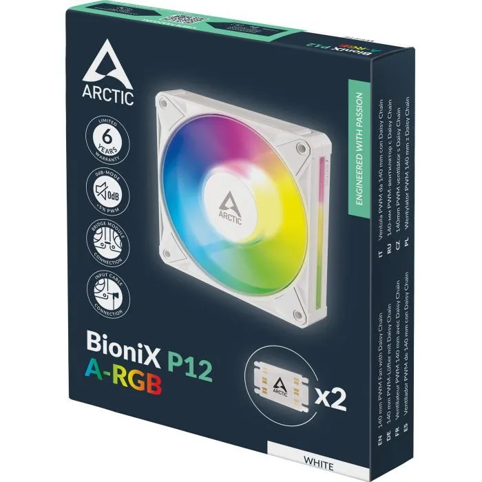 Кулер до корпусу Arctic BioniX P14 A-RGB WHT (ACFAN00340A) зображення 8