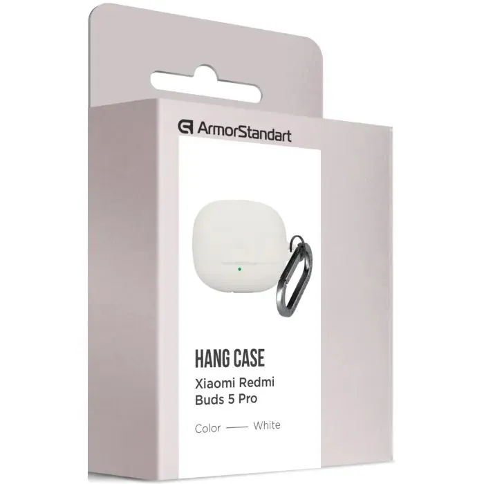 Чехол для наушников Armorstandart Hang Case For Xiaomi Buds 5 Pro White (ARM84518) изображение 3
