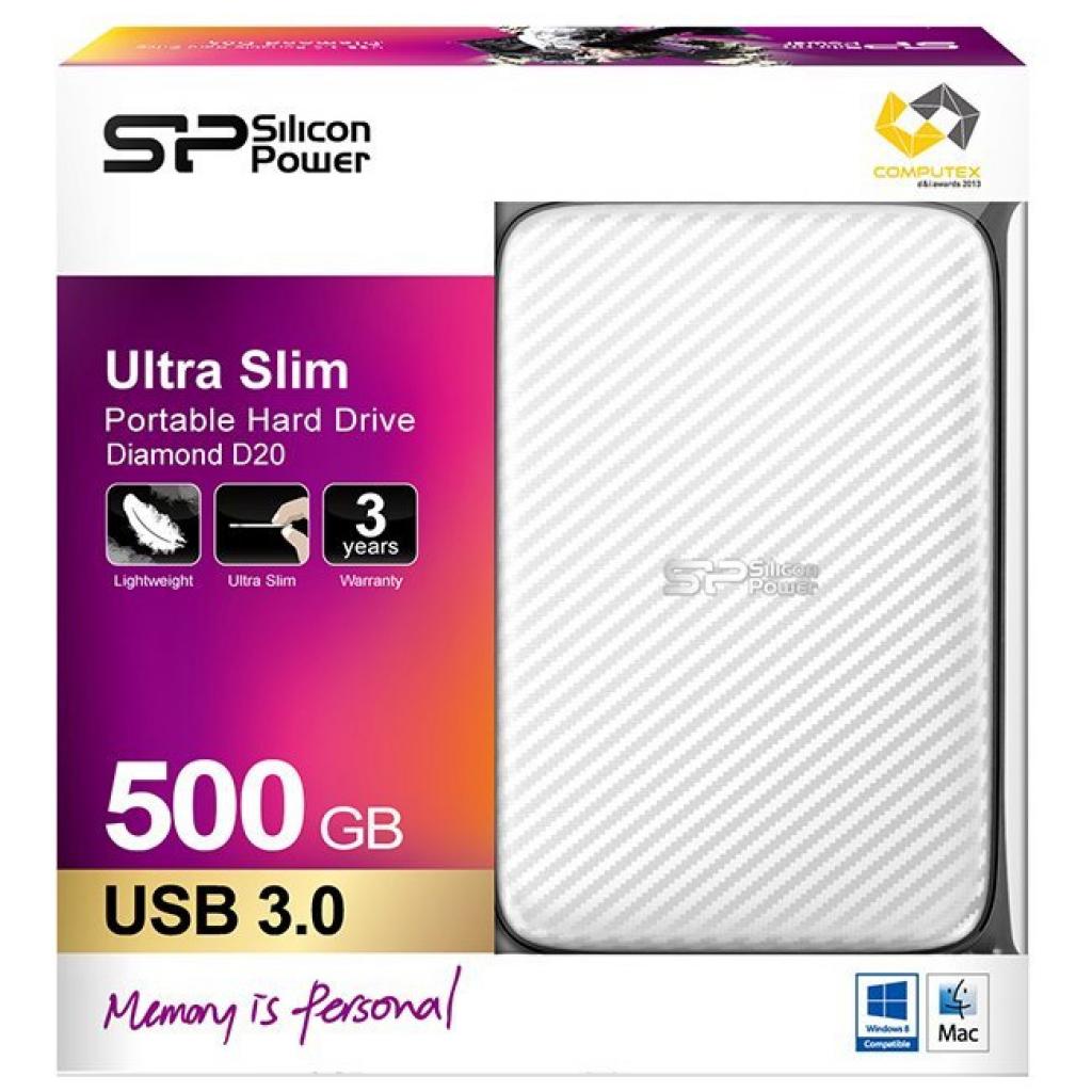 Зовнішній жорсткий диск 2.5" 500GB Silicon Power (SP500GBPHDD20S3W) зображення 4