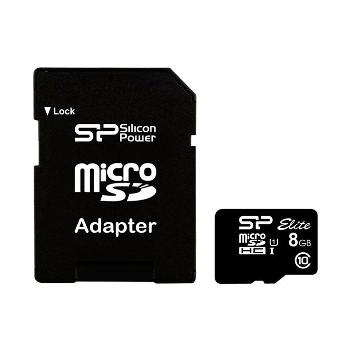 Карта памяти Silicon Power 8Gb microSDHC class 10 (SP008GBSTHBU1V10SP)