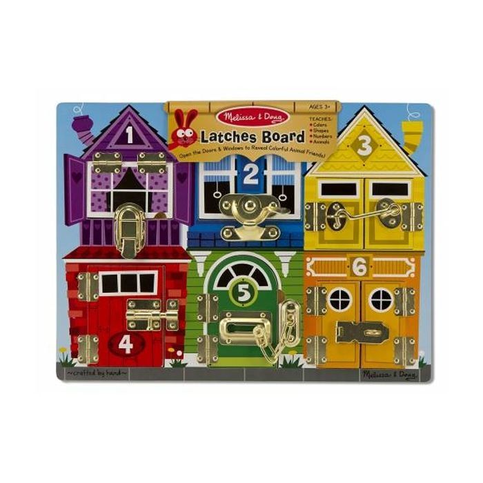 Развивающая игрушка Melissa&Doug Деревянная доска с задвижками (MD13785)