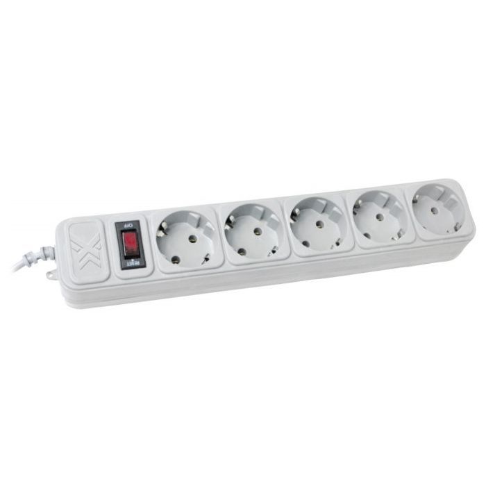Сетевой фильтр питания Maxxter SPM5-G-15G grey, 4.5 м кабель, 5 розеток (SPM5-G-15G)