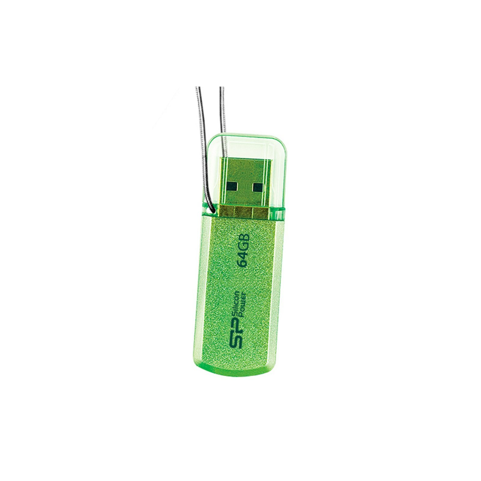 USB флеш накопитель Silicon Power 64GB Helios 101 Green USB 2.0 (SP064GBUF2101V1N) изображение 4