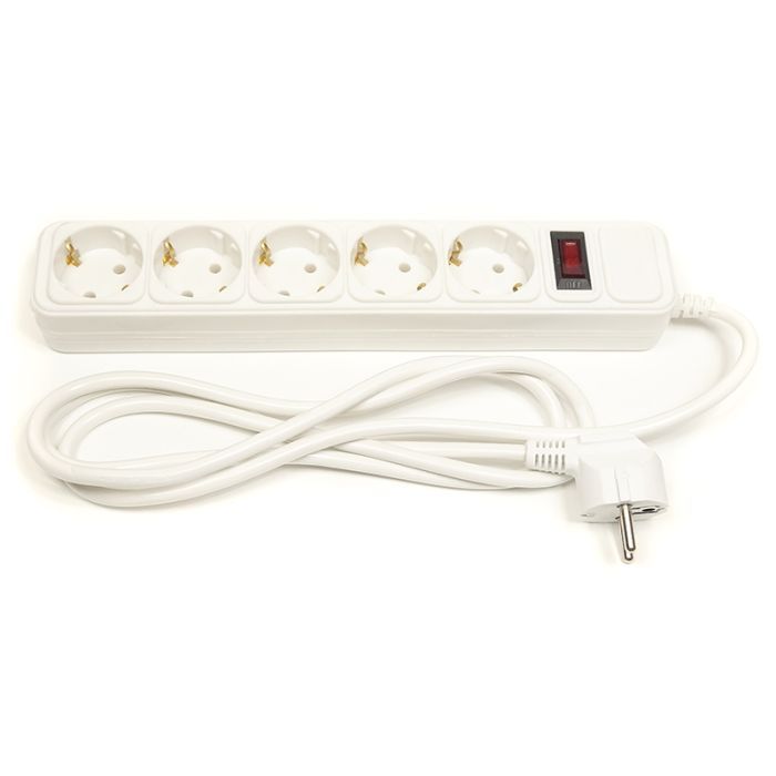 Мережевий фільтр живлення PowerPlant 1.8 м, 5 розетoк, евростандарт (JY-1056/1.8) (PPSA10M18S5) зображення 2