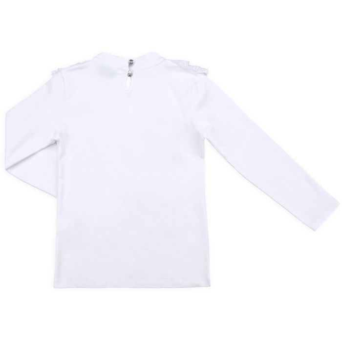 Кофта дитяча Breeze з мереживним коміром (9269-140G-white) зображення 2
