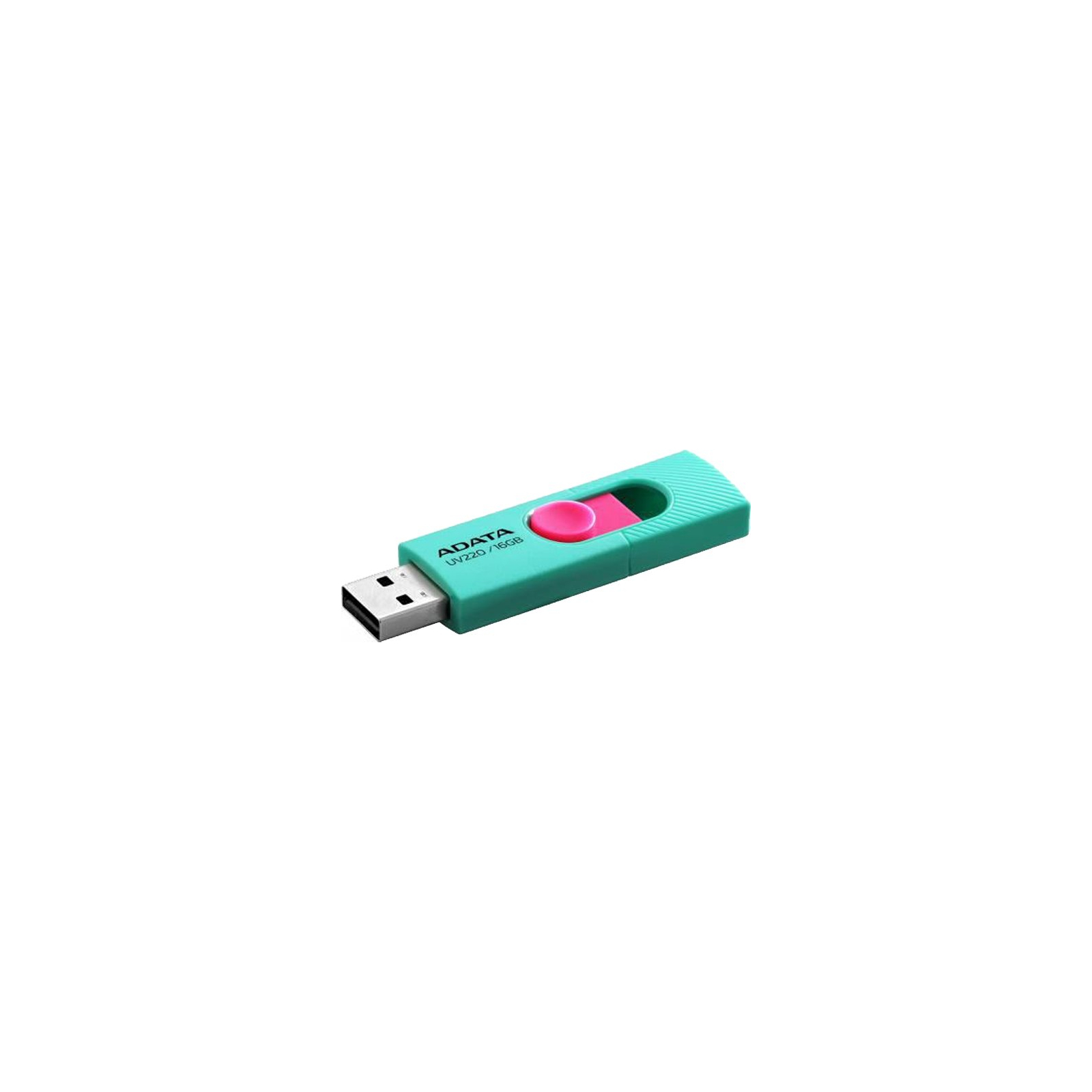 USB флеш накопитель ADATA 16GB UV220 Green/Pink USB 2.0 (AUV220-16G-RGNPK) изображение 2