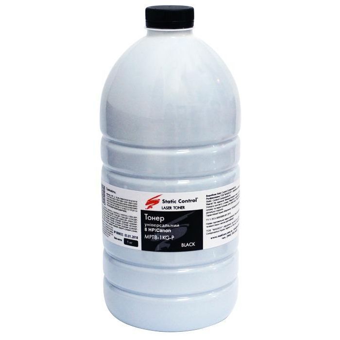 Тонер HP/Canon MPT8 Universal 1010/1012, 10кг Static Control (MPT8-10KG)