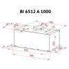Вытяжка кухонная Perfelli BI 6512 A 1000 IV LED изображение 6