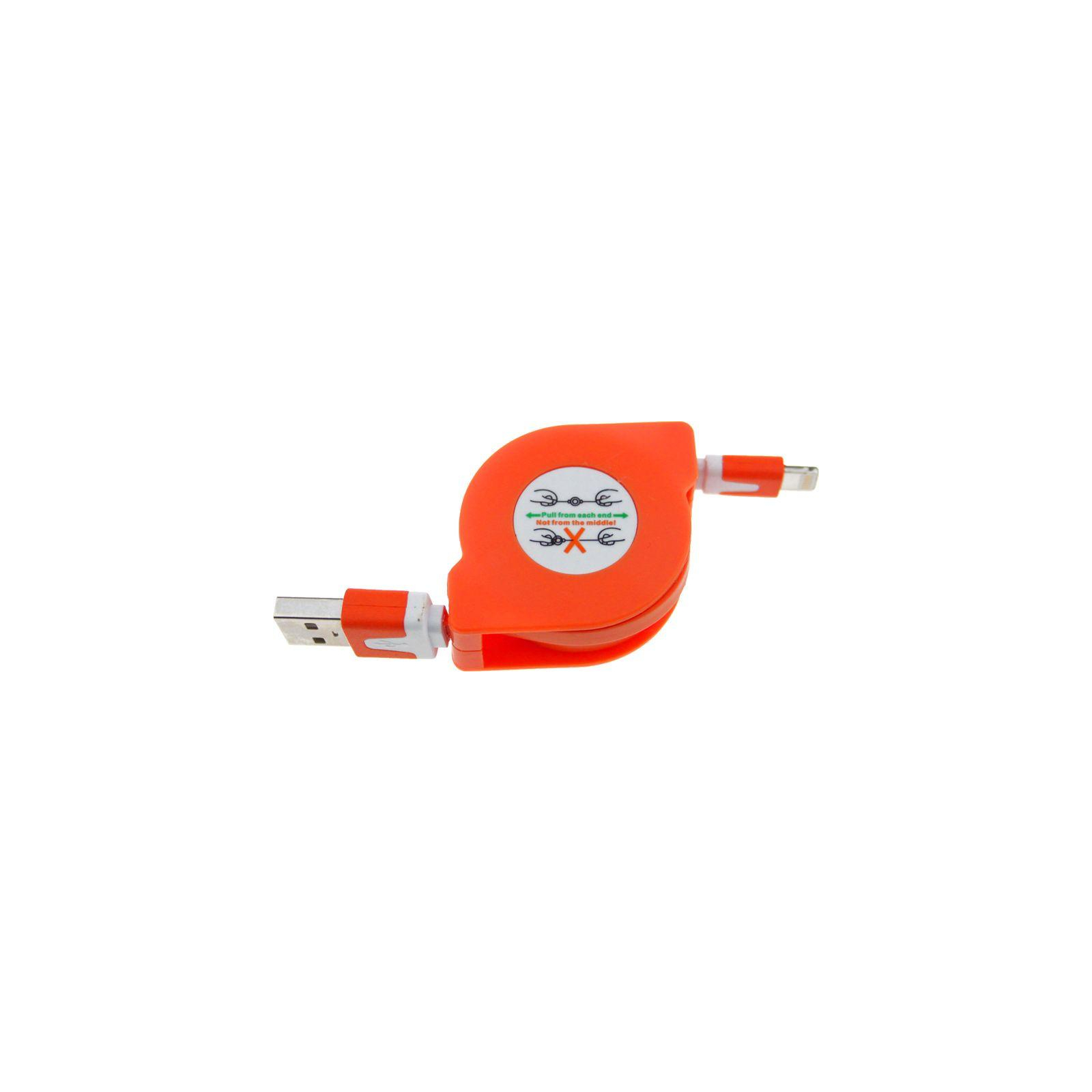 Дата кабель USB 2.0 AM to Lightning 1.0m TKX-67 Flat Orange Toto (F_57482)