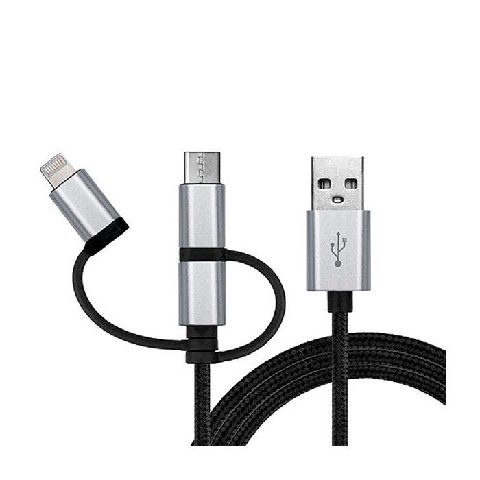 Дата кабель USB 2.0 AM to 3in1 1.0m Premium black REAL-EL (EL123500035) изображение 2