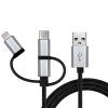 Дата кабель USB 2.0 AM to 3in1 1.0m Premium black REAL-EL (EL123500035) изображение 2