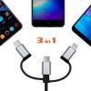 Дата кабель USB 2.0 AM to 3in1 1.0m Premium black REAL-EL (EL123500035) изображение 4