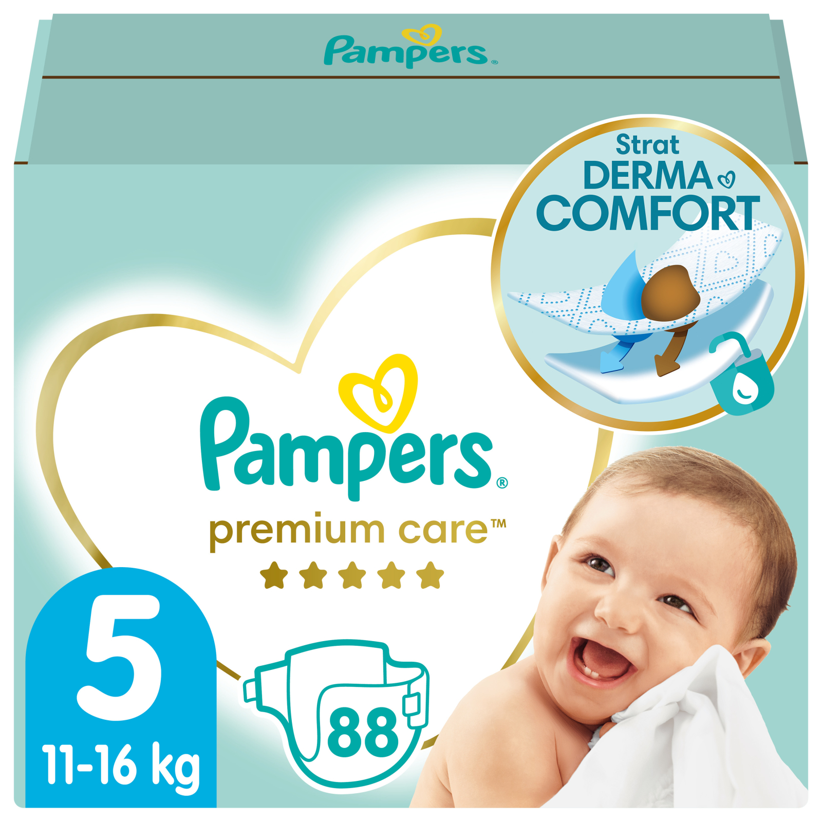 Подгузники Pampers Premium Care Junior Размер 5 (11-16 кг), 88 шт (4015400541813)