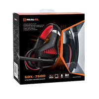 Навушники REAL-EL GDX-7600 Black-Red зображення 8