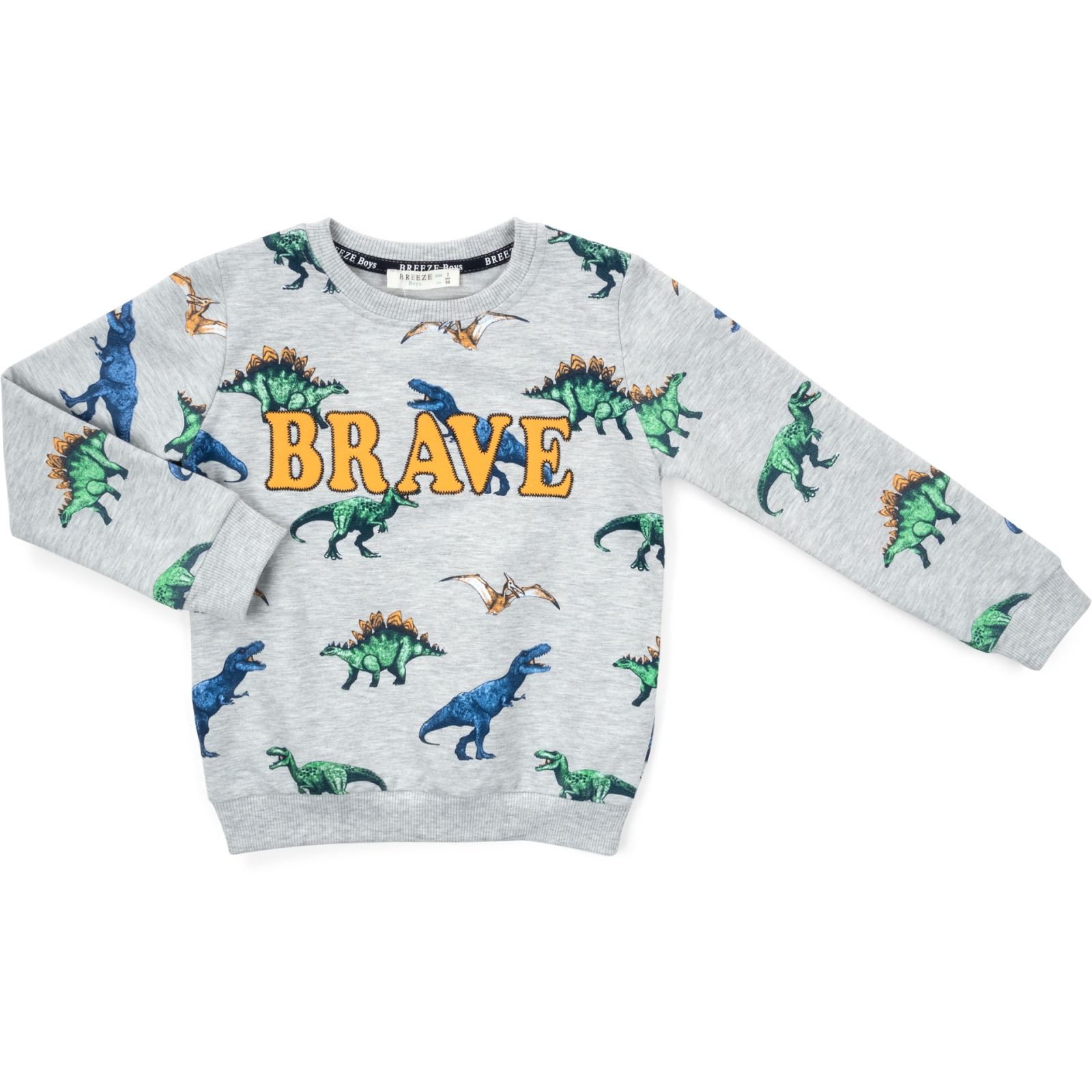 Набор детской одежды A-Yugi с динозаврами (13676-110B-gray) изображение 2