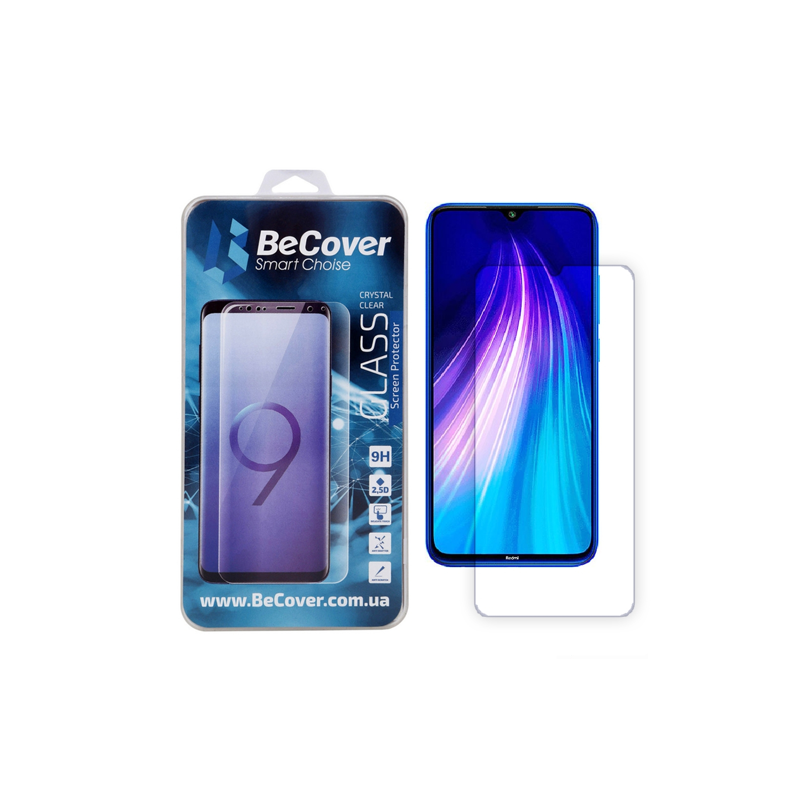 Стекло защитное BeCover Xiaomi Redmi Note 8T Crystal Clear Glass (704526)