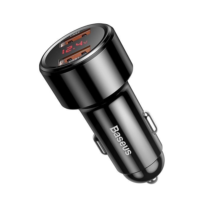 Зарядное устройство Baseus Magic Series Dual QC 2x3.0, display, black (CCMLC20A-01) изображение 2