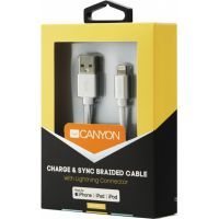 Дата кабель USB 2.0 AM to Lightning 1.0m MFI Pearl White Canyon (CNS-MFIC3PW) изображение 5
