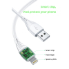 Дата кабель USB 2.0 AM to Lightning 1.2m Nature T-L830 White T-Phox (T-L830 White) зображення 7