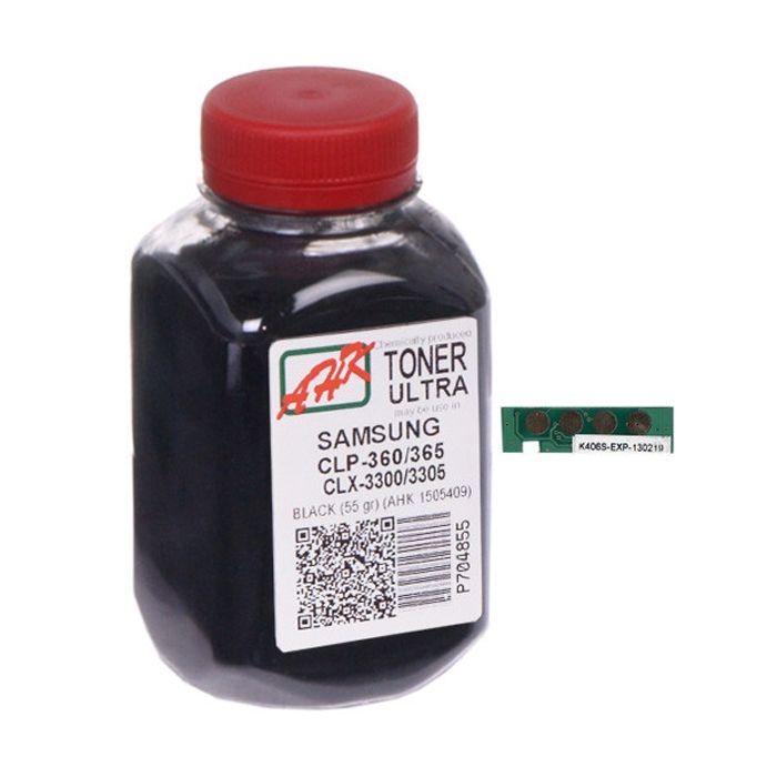 Тонер Samsung CLP-360/365/CLX-3300, 55г, 1.5K Black AHK (1505413)