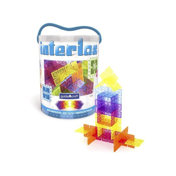 Конструктор Guidecraft Interlox Squares Квадраты, 96 деталей (G16835)