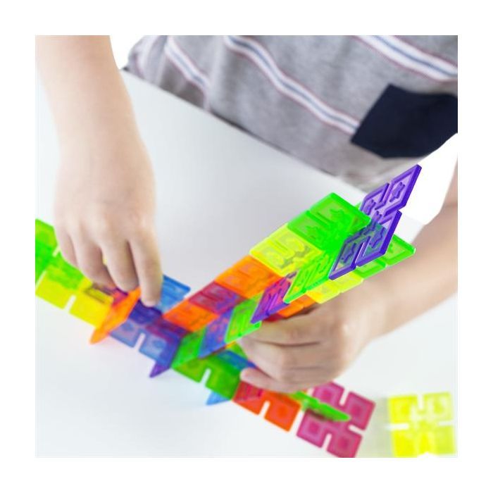 Конструктор Guidecraft Interlox Squares Квадраты, 96 деталей (G16835) изображение 7