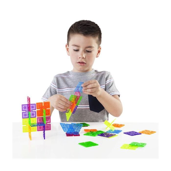 Конструктор Guidecraft Interlox Squares Квадраты, 96 деталей (G16835) изображение 8