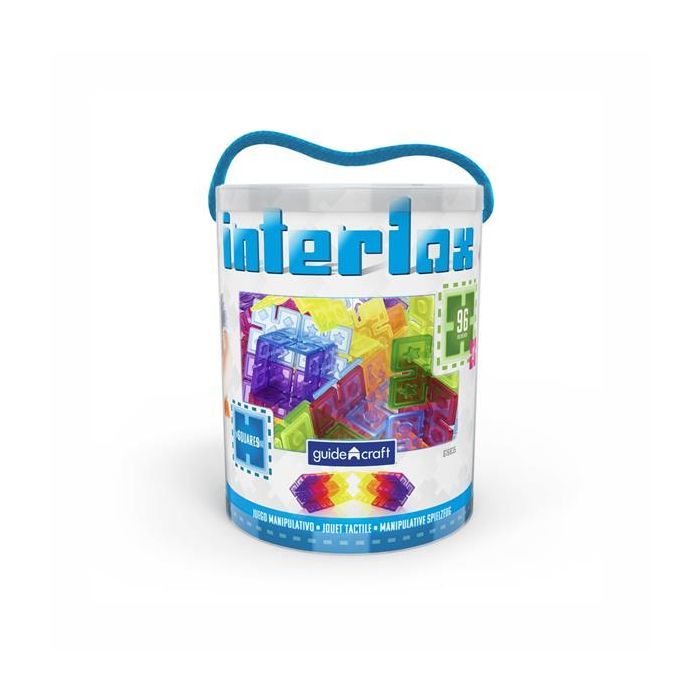 Конструктор Guidecraft Interlox Squares Квадраты, 96 деталей (G16835) изображение 9