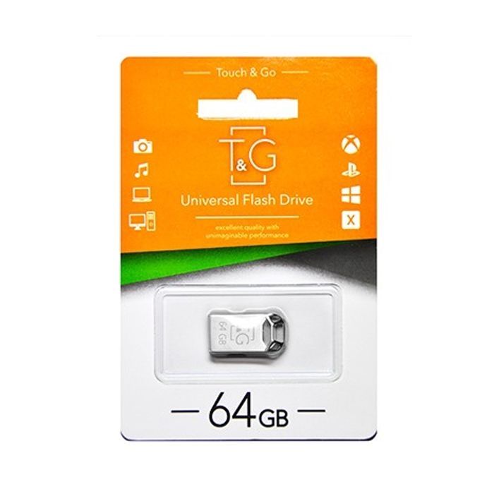 USB флеш накопитель T&G 64GB 110 Metal Series Silver USB 2.0 (TG110-64G) изображение 2