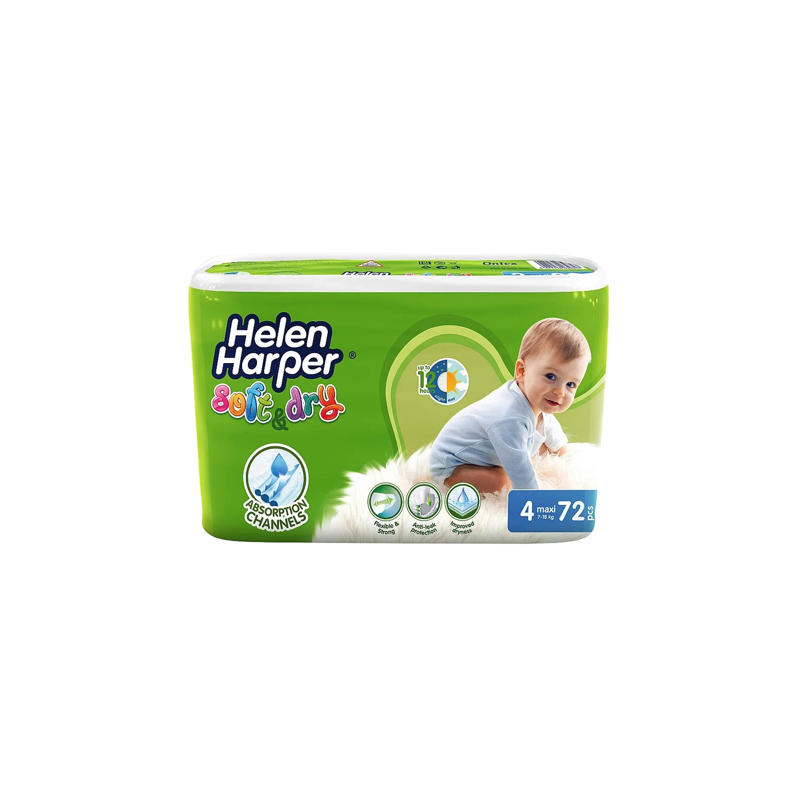 Подгузники Helen Harper Soft&Dry Maxi 7-18 кг 72 шт (5411416060192) изображение 2