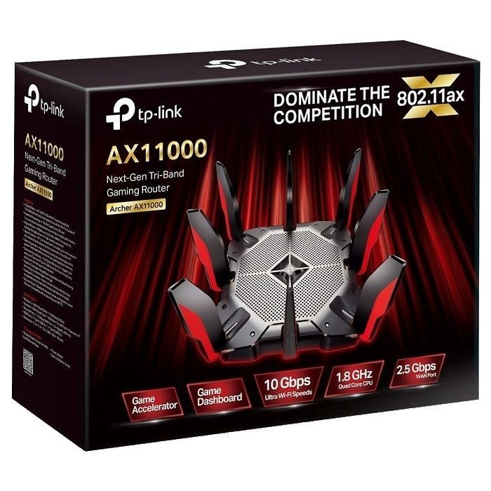 Маршрутизатор TP-Link ARCHER AX11000, 8xGE LAN, 1xGE WAN, USB 3.0, USB-C, WI-Fi 6, (ARCHER-AX11000) изображение 5