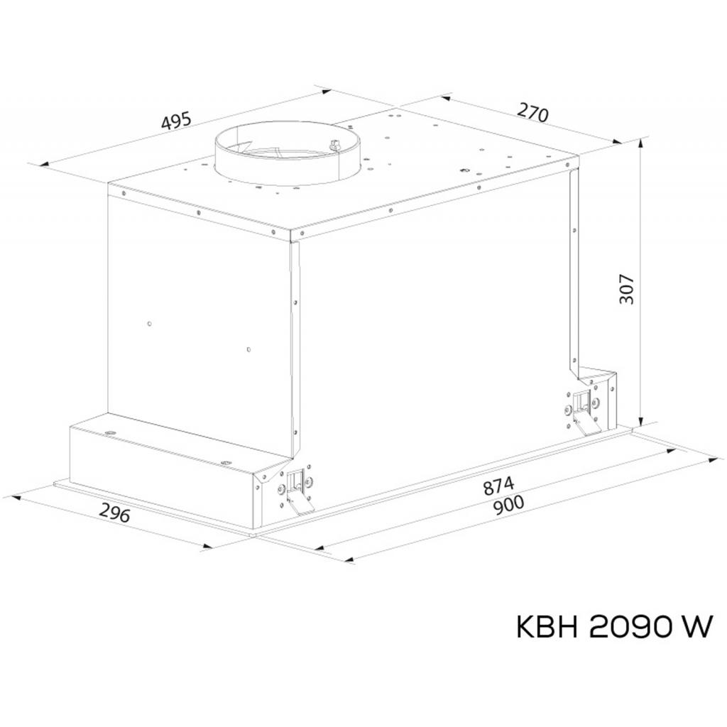 Вытяжка кухонная Kernau KBH 2090 W GLASS изображение 2