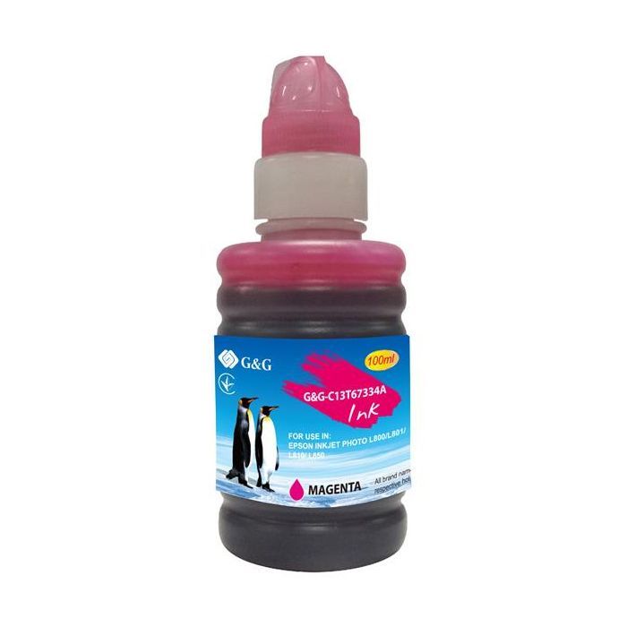 Чернила G&G Epson L800 magenta, контейнер 100мл (G&G-C13T67334A)