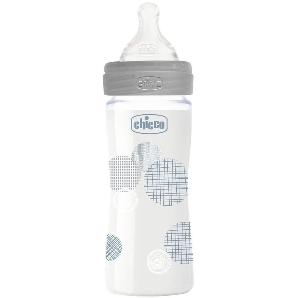 Бутылочка для кормления Chicco пластиковая Well-being Physio Colors с силик. соской 0м+ 240 (28721.30)