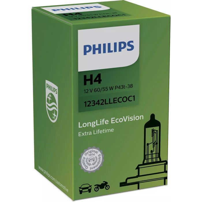 Автолампа Philips галогенова 60/55W (12342 LLECO C1) зображення 2