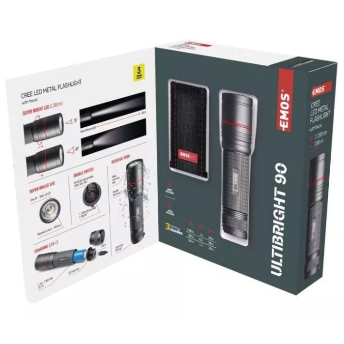 Ліхтар EMOS P3190 1200Lm Li-ion Metal (P3190) зображення 10