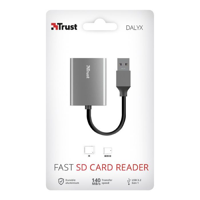 Считыватель флеш-карт Trust DALYX FAST USB 3.2 ALUMINIUM (24135_TRUST) изображение 10