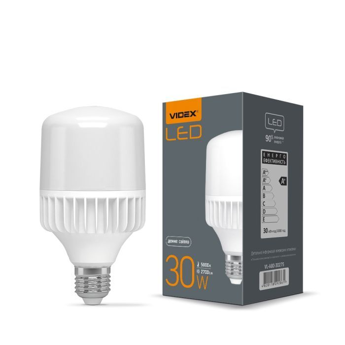 Лампочка Videx A80 30W E27 5000K 220V (VL-A80-30275) зображення 2